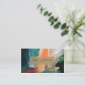 Carte De Visite Modern Abstract Painted Professional (Debout devant)