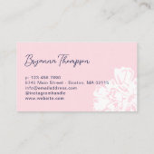 Carte De Visite Modern Abstract Pink & Yellow Floral Pattern (Dos)