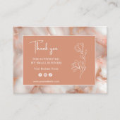 Carte De Visite Modern Abstract Rose Gold Business Card (Devant)