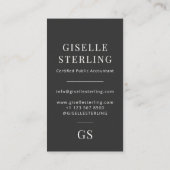 Carte De Visite Modern Accountant Tax Preparer CPA (Dos)