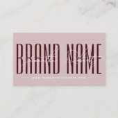 Carte De Visite Modern add brand name elegant pink red (Devant)