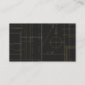 Carte De Visite Modern Architect Black Gold (Dos)