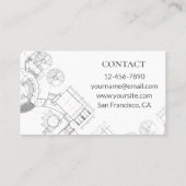 Carte De Visite Modern Architect Business Card (Dos)