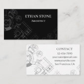 Carte De Visite Modern Architect Business Card (Devant / Derrière)