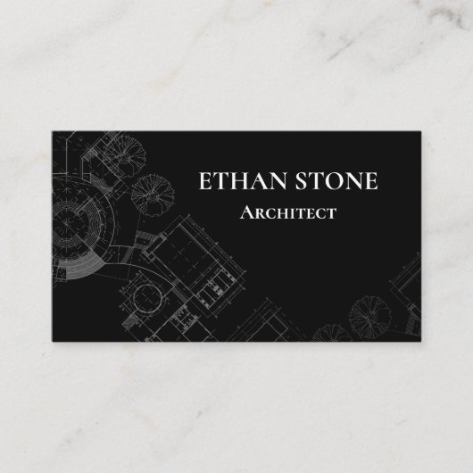 Carte De Visite Modern Architect Business Card (Devant)