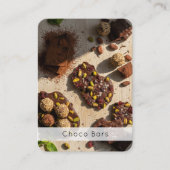 Carte De Visite Modern Artisan Chocolate Brand QR Code  (Devant)