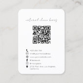 Carte De Visite Modern Artisan Chocolate Brand QR Code  (Dos)