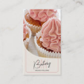 Carte De Visite Modern Bakery Monogram Logo QR Code (Devant)