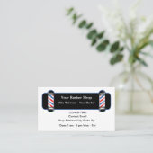 Carte De Visite Modern Barber Shop Lights Theme (Debout devant)