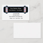 Carte De Visite Modern Barber Shop Lights Theme (Devant / Derrière)