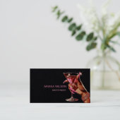 Carte De Visite Modern Bartender Cocktail Bar Club Event (Debout devant)