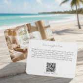 Carte De Visite  Modern Beach House Rental Property QR Code