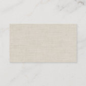 Carte De Visite Modern Beige Linen Professional Luxury Minimalist  (Dos)