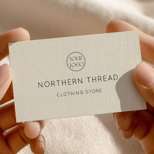 Carte De Visite Modern Beige Textured