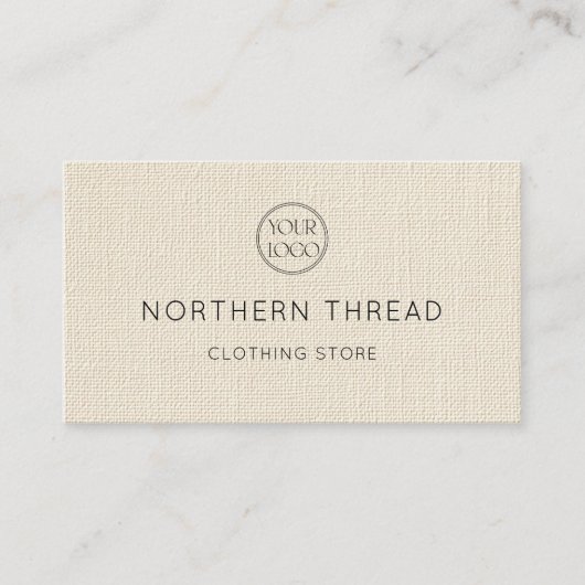Carte De Visite Modern Beige Textured (Devant)