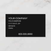 Carte De Visite Modern Black and White (Dos)