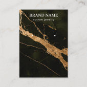 Carte De Visite Modern Black Gold Marble Jewelry Display Card (Devant)