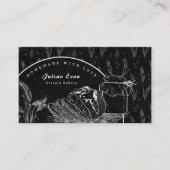 Carte De Visite Modern Black Hand Sketch Sourdough Homemade Bread (Devant)