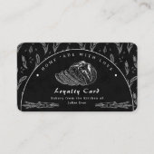 Carte De Visite Modern Black Homemade Bakery Loyalty Card (Devant)