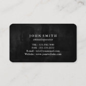 Carte De Visite Modern Black House Cleaning Service House Logo (Dos)