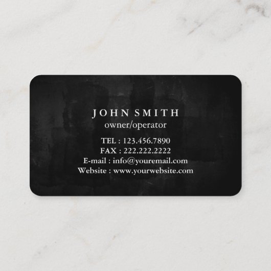 Carte De Visite Modern Black House Cleaning Service House Logo (Dos)