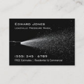 Carte De Visite Modern Black Power Pressure Wash  (Devant)