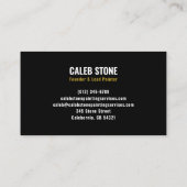 Carte De Visite Modern Black Residential Painter & House Painting (Dos)