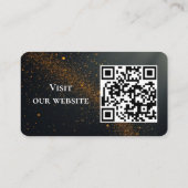 Carte De Visite Modern Black Star Custom Logo and QR Code  (Dos)