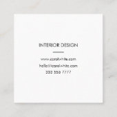 Carte de visite Modern Black White Business Card (Dos)
