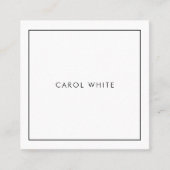 Carte de visite Modern Black White Business Card (Devant)
