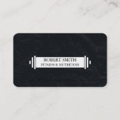Carte De Visite Modern Black & White Fitness Trainer Coach Chic  (Devant)