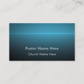 Carte De Visite Modern Blue Custom Text Christian Church Pastor (Devant)