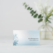 Carte De Visite Modern Blue Flower (Debout devant)