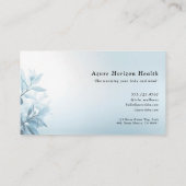 Carte De Visite Modern Blue Flower (Dos)