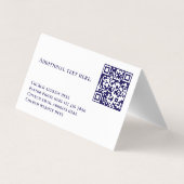 Carte De Visite Modern Blue Nebula Custom QR Code Professional (Dos)