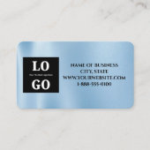 Carte De Visite Modern Blue Sky Custom Logo and QR Code  (Devant)