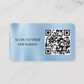 Carte De Visite Modern Blue Sky Custom Logo and QR Code  (Dos)