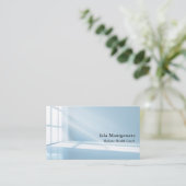 Carte De Visite Modern Blue Sunbeam (Debout devant)