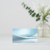 Carte De Visite Modern Blue Wave (Debout devant)
