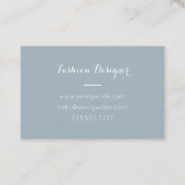 Carte de visite Modern Blue White BusinessCard (Dos)
