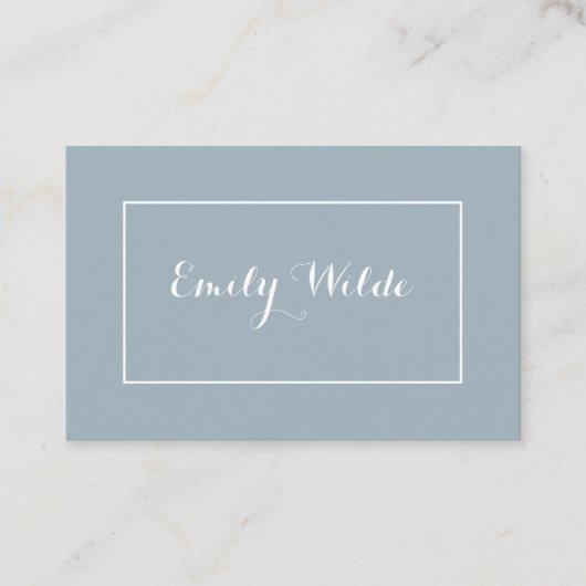 Carte de visite Modern Blue White BusinessCard (Devant)