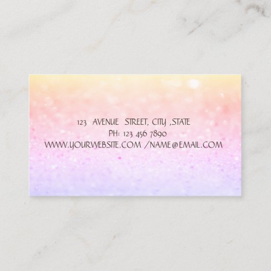 Carte De Visite Modern Bokeh Gold Stripe,Sewing Machine  (Dos)