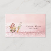 Carte De Visite  Modern Bokeh Watercolor Cupcake Rolling Pin (Devant)