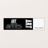 Carte De Visite Modern Bold, Artist Exhibition, Détail (Extérieur déplié)