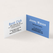 Carte De Visite Modern Bold, Book Club Détaillé (Intérieur)