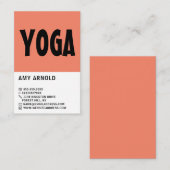 Carte De Visite Modern Bold, Instructeur de Yoga (Devant / Derrière)