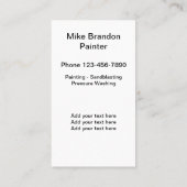 Carte De Visite Modern Bold Painting Professional (Dos)