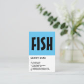 Carte De Visite Modern Bold, Pêcheur, magasin de pêche (Debout devant)