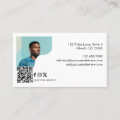 Carte De Visite Modern Bold Personal Trainer Fitness Photos QR (Dos)