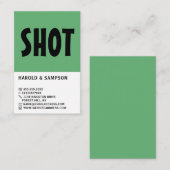 Carte De Visite Modern Bold, Snooker Club, Pool/Snooker Player (Devant / Derrière)